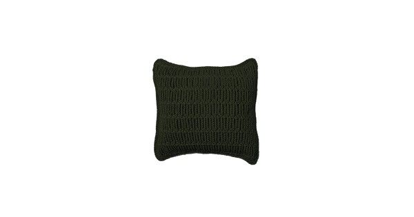 Cushion crocheted both sides - 40*40 / 45*45 - 3mm "Web" - Olive by Ilektras Croshade
