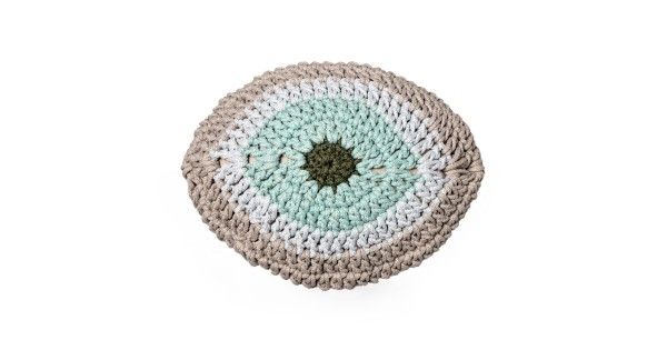 Cushion crocheted both sides - 60*40 - 6mm "Talisman" - Sand by Ilektras Croshade