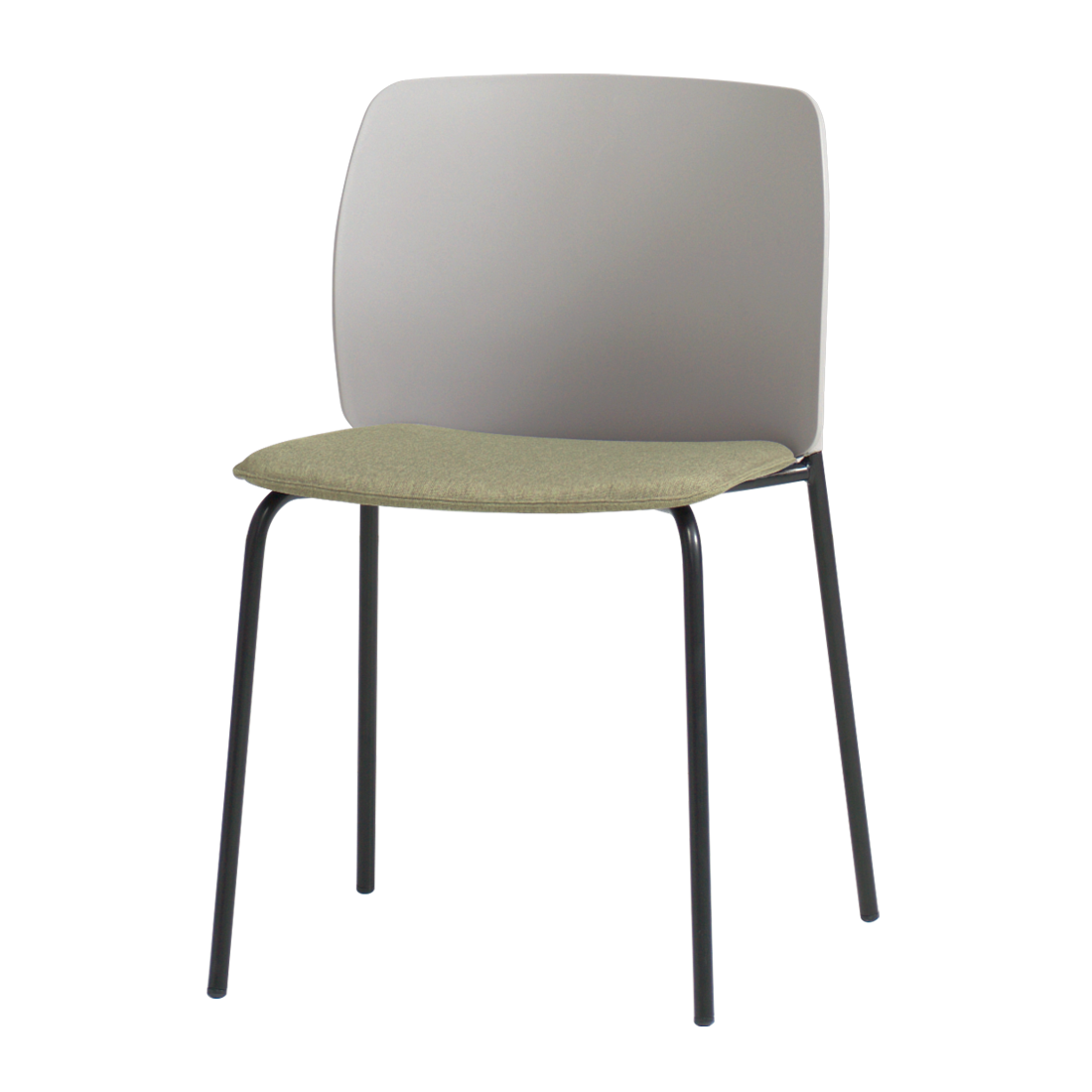 Aryn Max ARX0010 + ARX0000AS Chair with 4 leg frame (upholstered seat & polypropylene back) by INCLASS