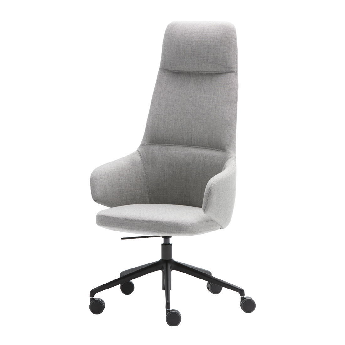 Binar Executive BIN0315 BIN0318 Armchair with high back (5 spoke aluminum swivel base on casters) by INCLASS