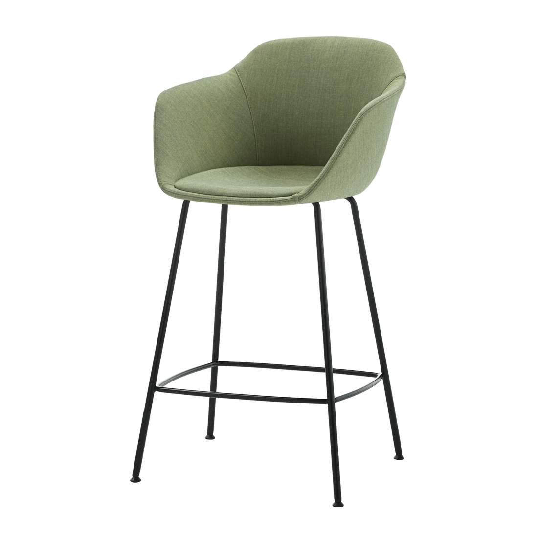 Taia Counter armchair with 4 leg frame (plain upholstered seat shell) by INCLASS