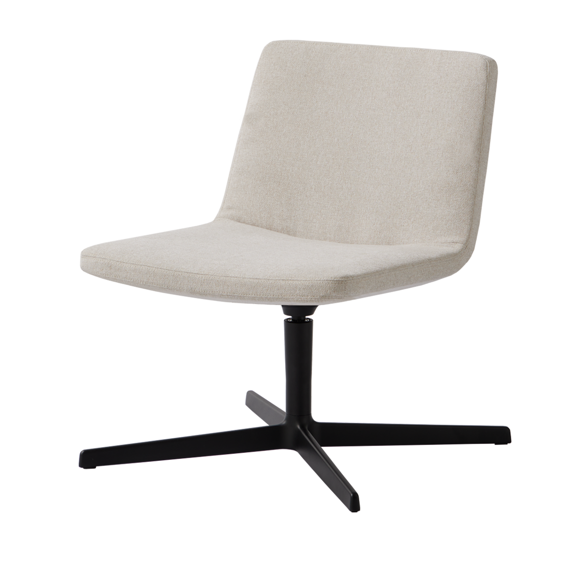 Xail Lounge armchair with low backrest and 4 spoke aluminum base (standard upholstery) by INCLASS