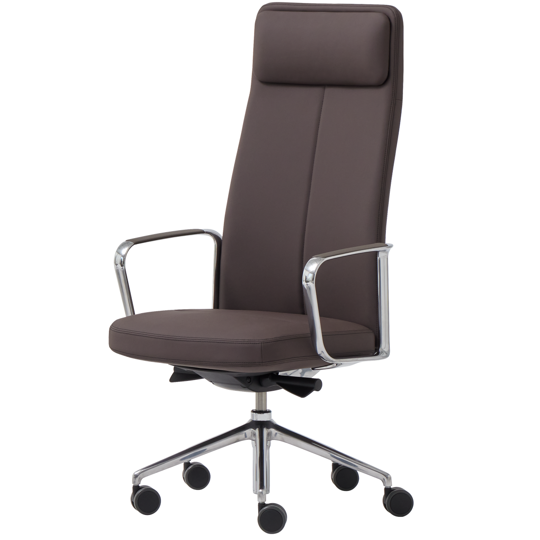 Zenpro Swivel synchro armchair high back vertical stitching upholstery by INCLASS