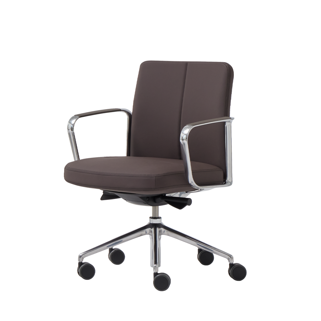 Zenpro Swivel synchro armchair low back vertical stitching upholstery by INCLASS