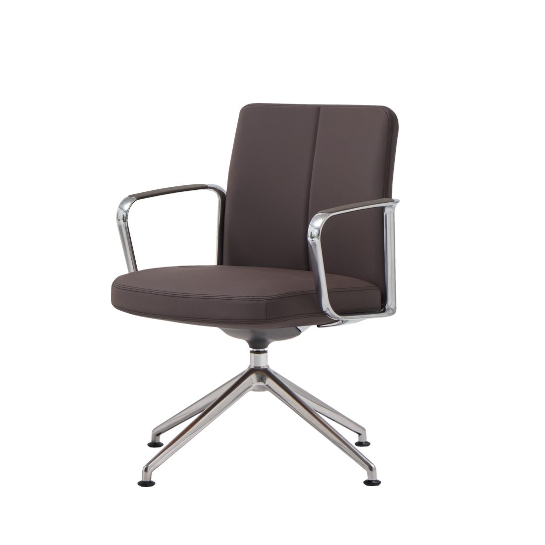Zenpro Swivel 4 spoke armchair low back vertical stitching upholstery by INCLASS