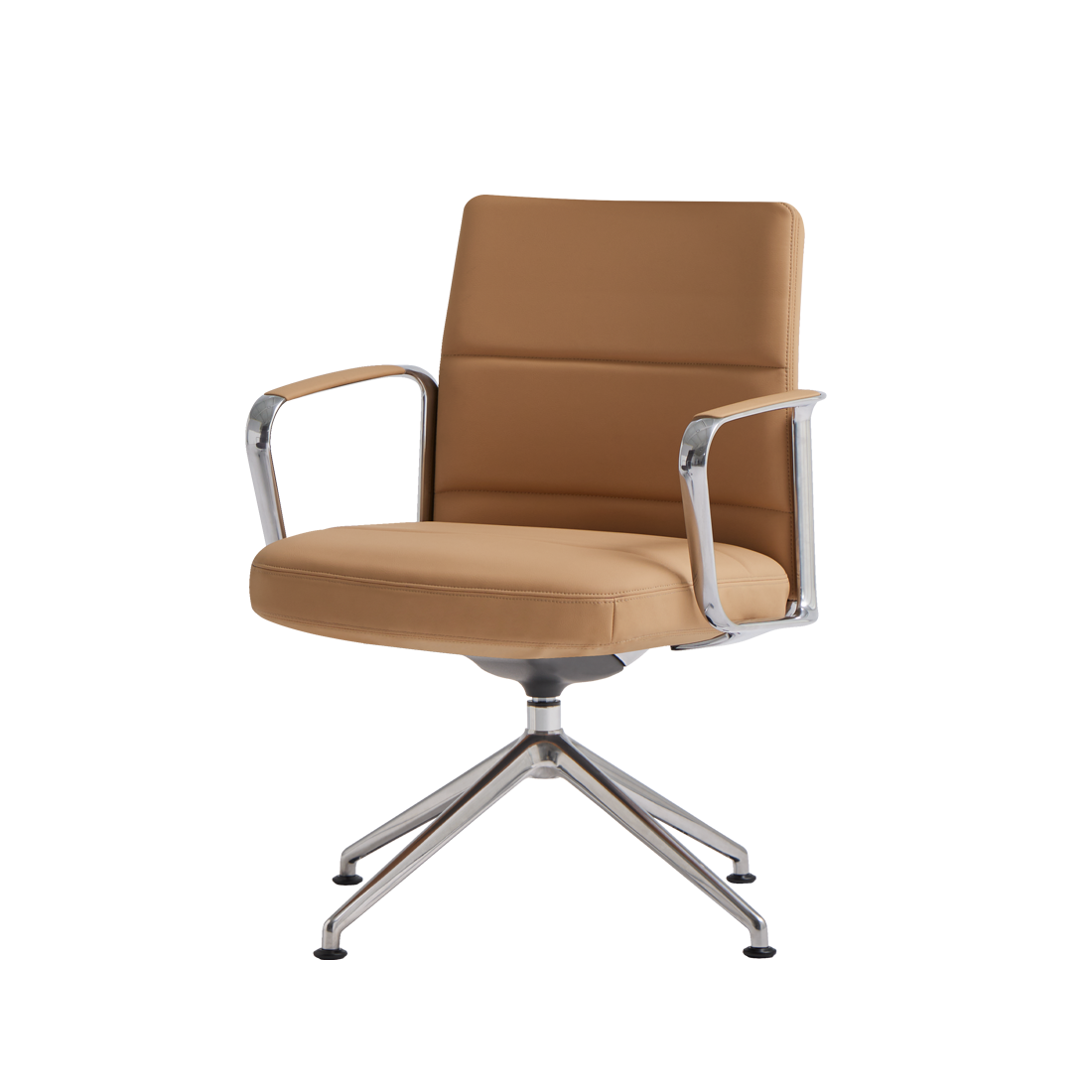 Zenpro Swivel 4 spoke armchair low back horizontal stitching upholstery by INCLASS