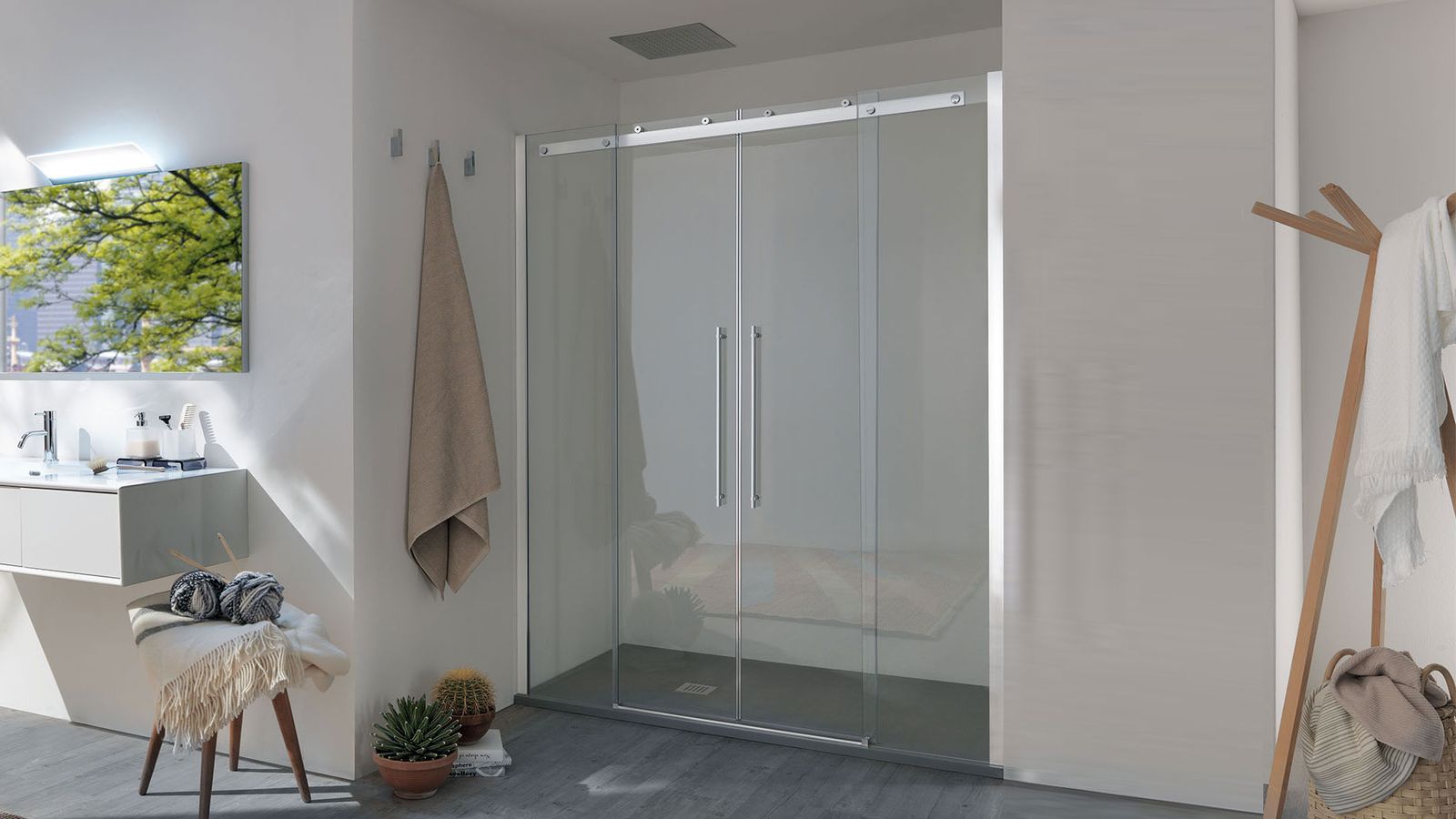 AIR-Sliding door with two doors for niche by INDA®