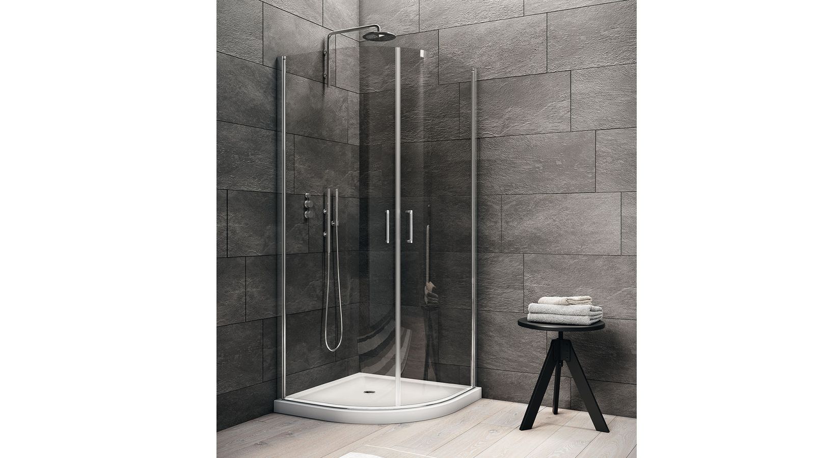 CLAIRE DESIGN-Quadrant with two pivot doors by INDA®