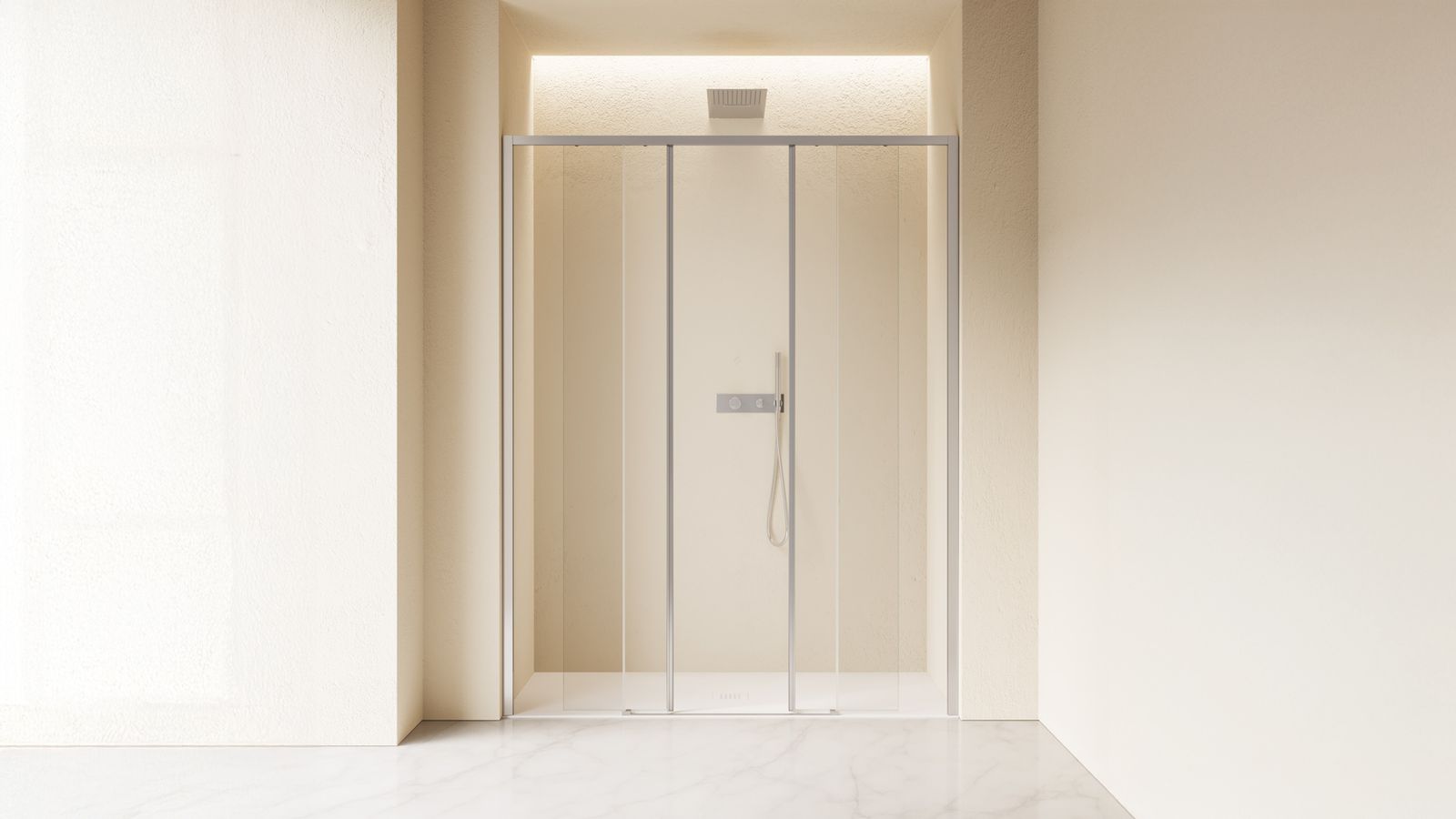 Double sliding door for recess by INDA®