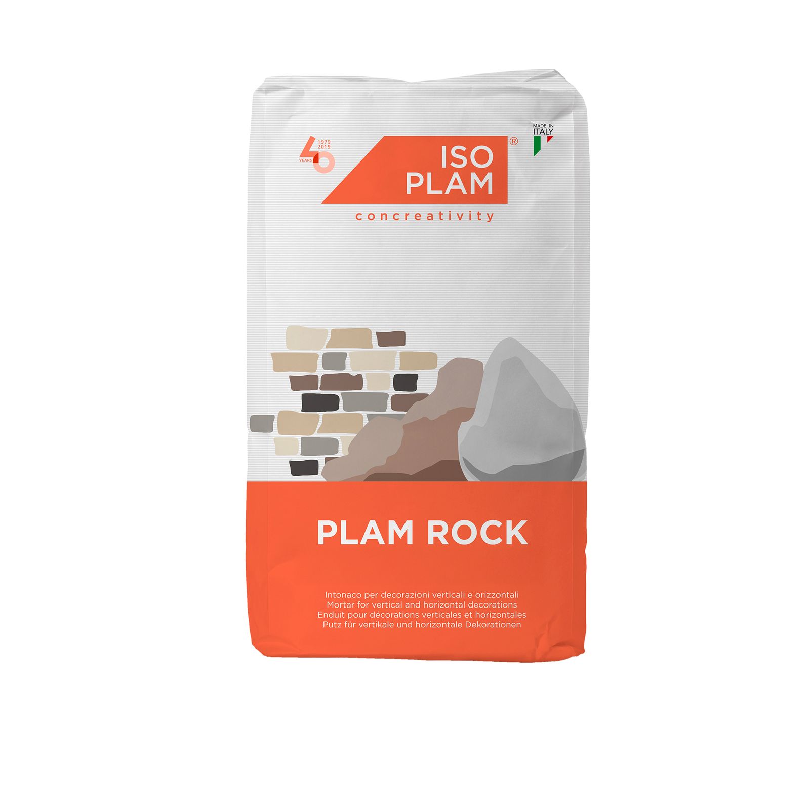 Plam Rock: intonaco decorativo stampabile alto spessore by Isoplam