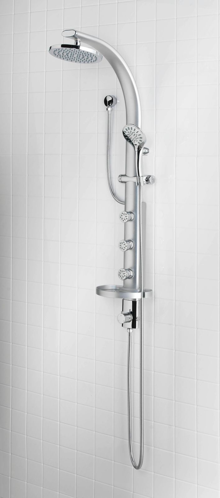 Shower Panel With Handheld Shower in Chrome by Jacuzzi®