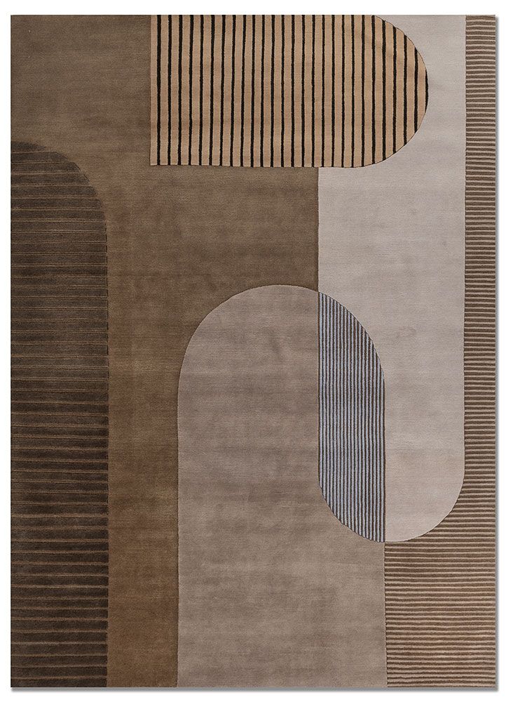 Sthir ACE-5003, Medium Brown/Classic Gray by Jaipur Rugs