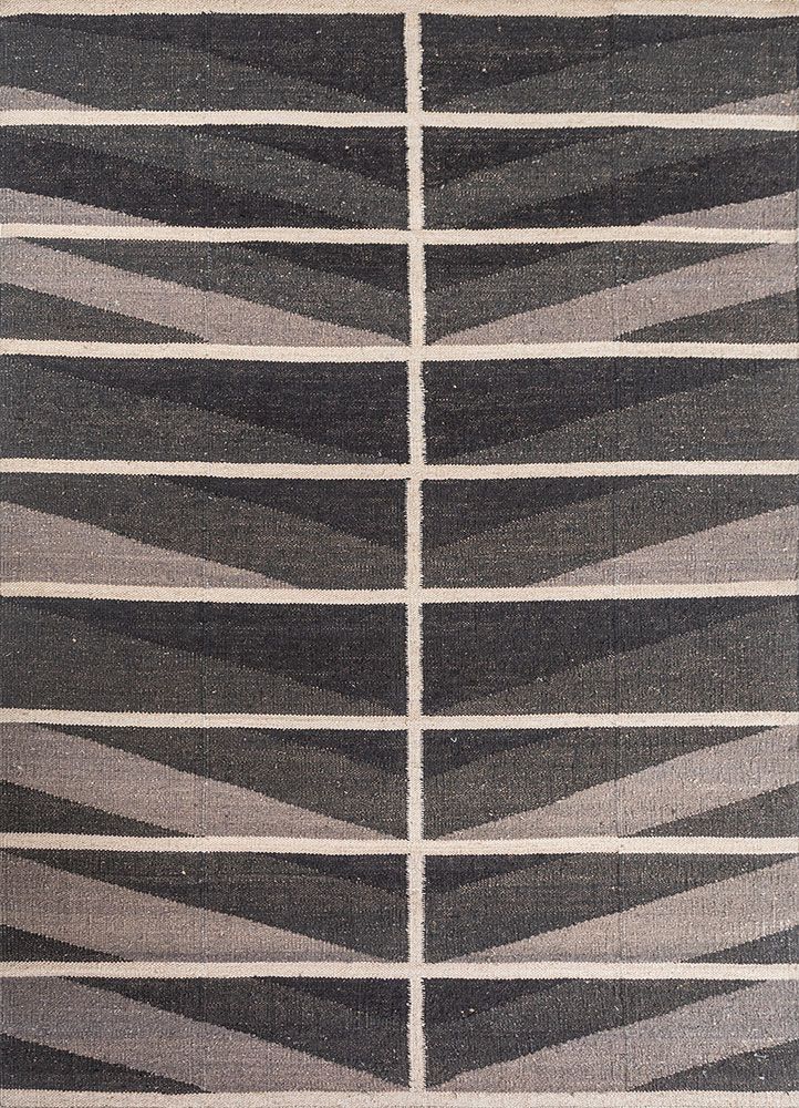 Nomadic Threads ADHM-04(CS-01), Ebony/Black Olive by Jaipur Rugs