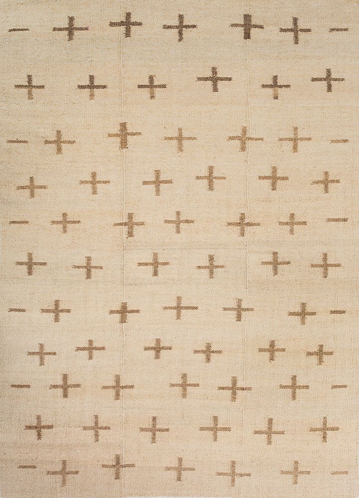 Nomadic Threads ADHM-07, White/Tan by Jaipur Rugs