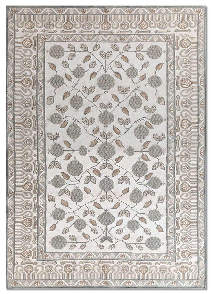Bedouin ADWP-23001, Undyed White/Sky Blue by Jaipur Rugs