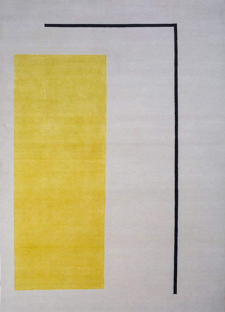 Sthir AIWL-3012, White/Golden Daffodil by Jaipur Rugs
