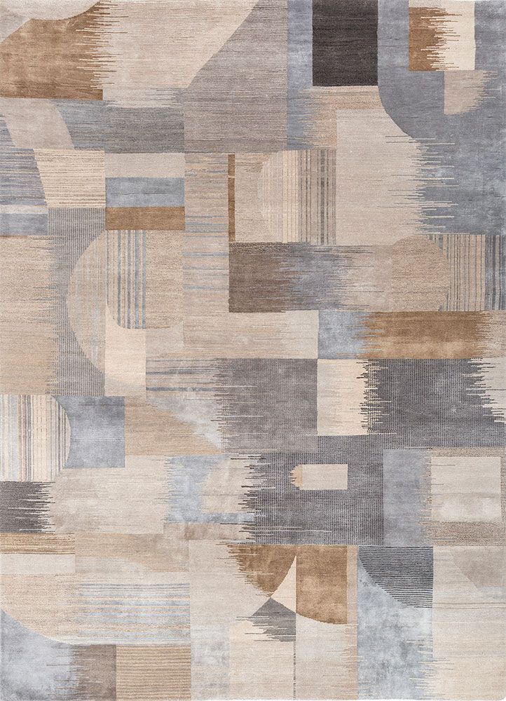 Aakar EN-09, Soft Gray/Liquorice by Jaipur Rugs
