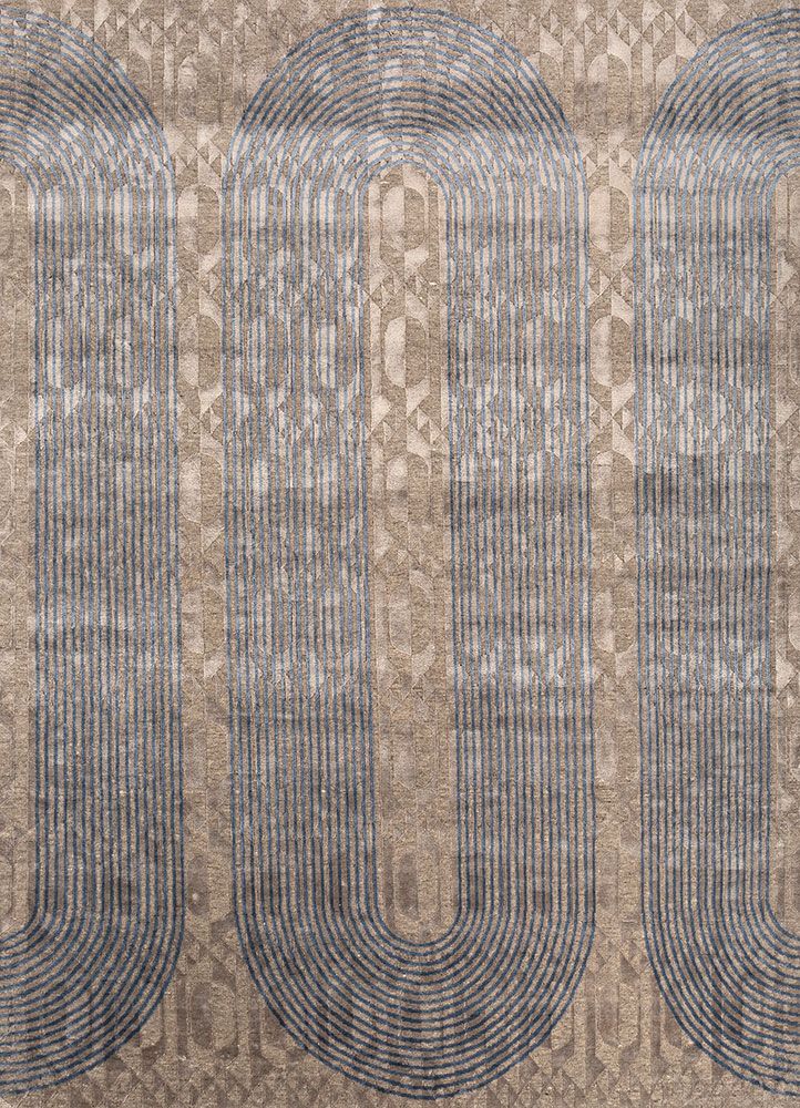 Aakar ESKN-339, Natural Soot/Ensign Blue by Jaipur Rugs
