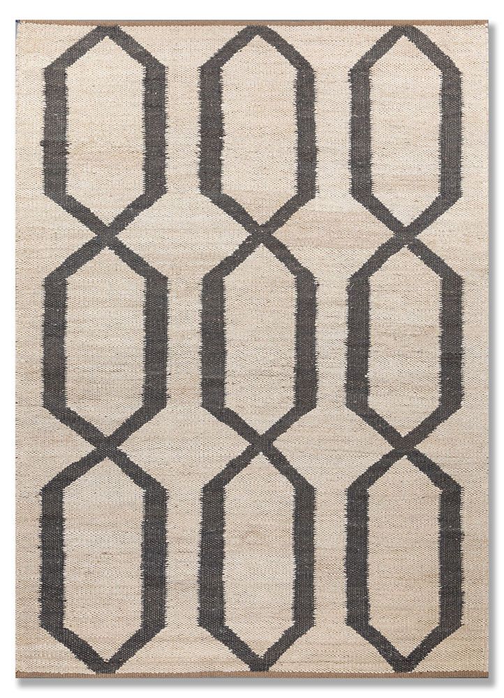 Nomadic Threads PDJT-104, Cloud White/Black Olive by Jaipur Rugs