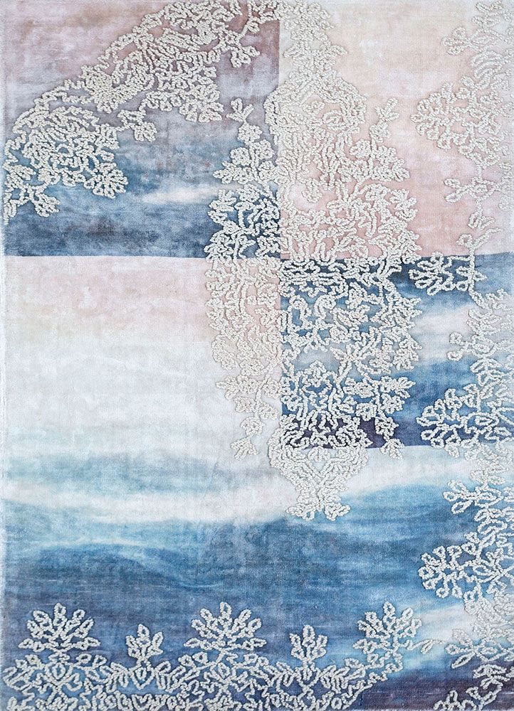 Bespoke Sile PHWV-103, Twilight Blue/Rose Petal by Jaipur Rugs