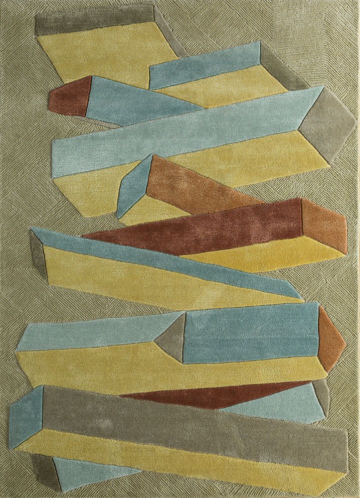Archetype TOP-9502, Bright Yellow/Cloud White by Jaipur Rugs