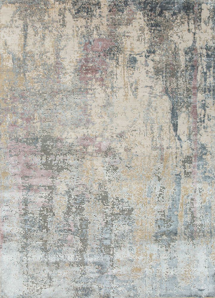 Uvenuti LRB-1542, Antique White/Ice Blue by Jaipur Rugs