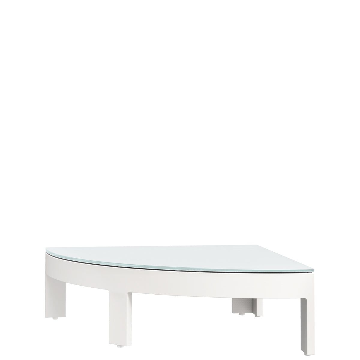 MATISSE GLASS TOP COCKTAIL TABLE CORNER ROUND by JANUS et Cie