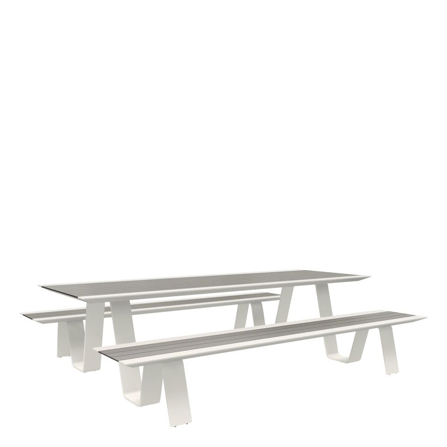 RALLY DINING TABLE 2 BENCH RECTANGLE 280 by JANUS et Cie