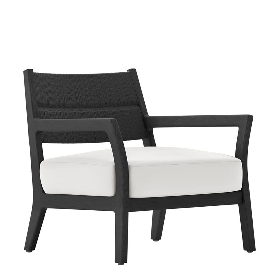 BESSO TEAK/WOVEN LOUNGE CHAIR by JANUS et Cie