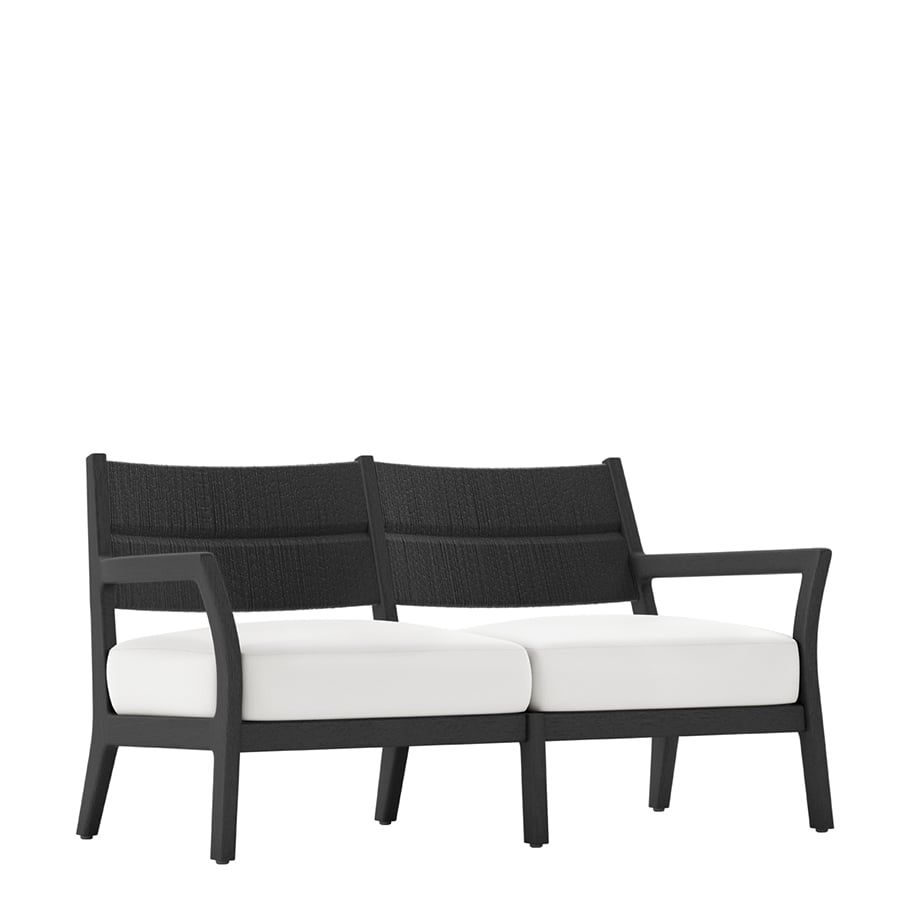BESSO TEAK/WOVEN SOFA 2 SEAT by JANUS et Cie