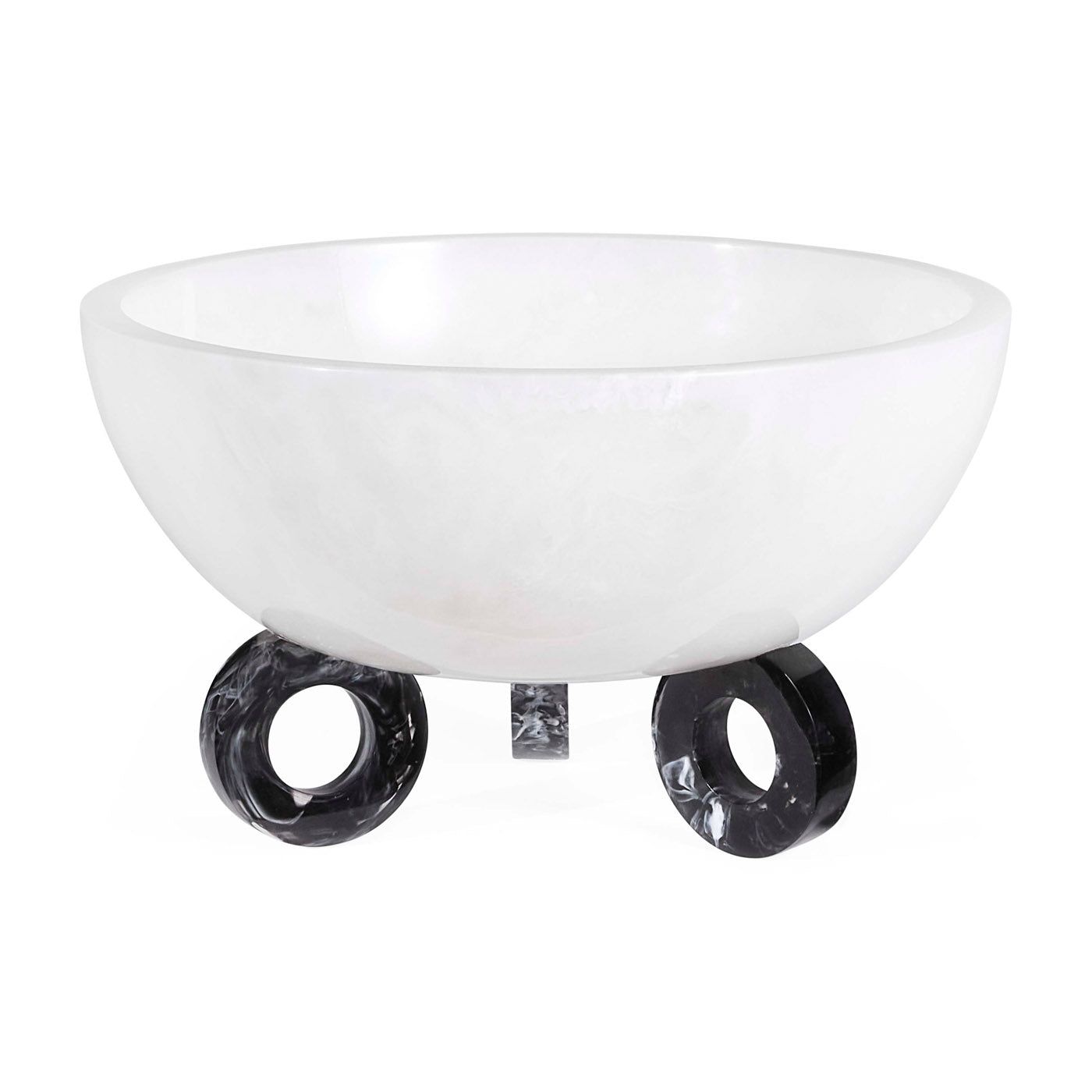 Como Black & White Disc Bowl by Jonathan Adler