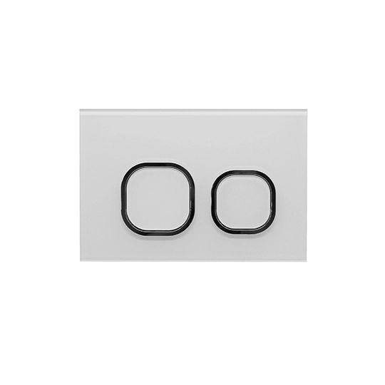 Concealed Cistern Toilet - Glass Flush Plate (White) by JUSTIME