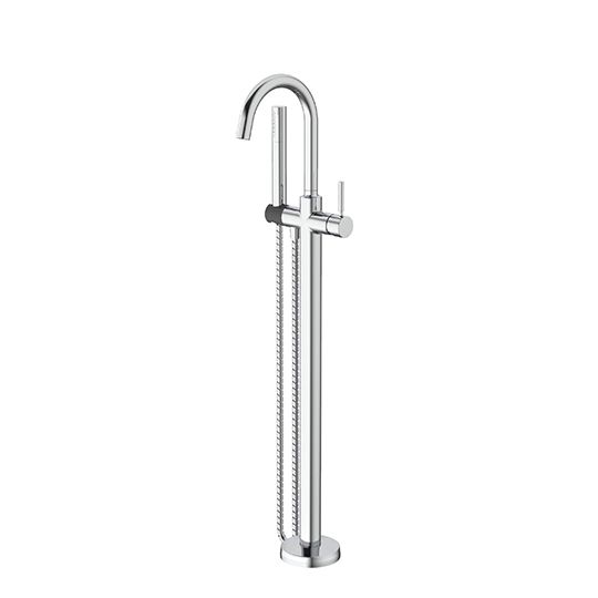 Bathtub Faucet - Floor-Mounted Bath Mixer W/Hand Shower & 150cm Hose by JUSTIME