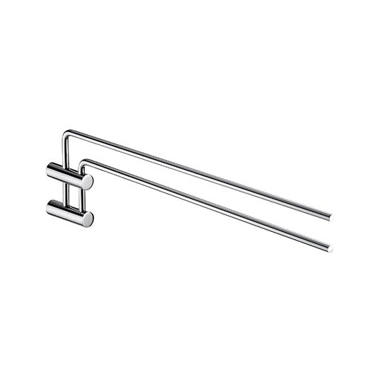 Still One Bathroom Accessories - Swivel Double Towel Bar by JUSTIME