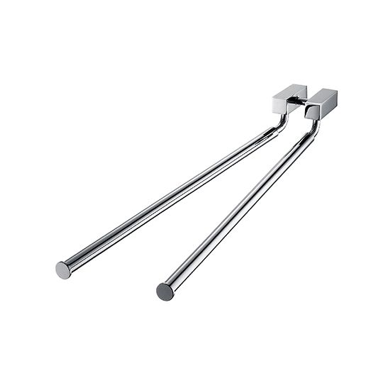 Cubic Bathroom Accessories - Swivel Double Towel Bar by JUSTIME