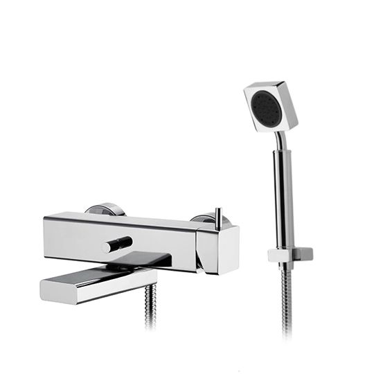 Mark I Series - Bath/Shower Mixer W/Hand Shower & Hose & Wall Bracket by JUSTIME