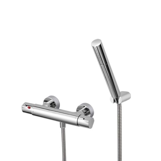 Chapter Series - Thermostatic Shower Mixer W/Hose & Hand Shower & Wall Bracket by JUSTIME