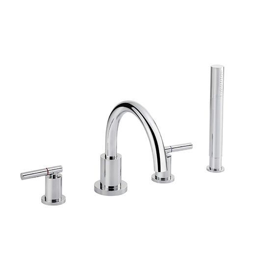 Symmetria Series - Two-Handle Bathtub Faucet W/Hand Shower & Diverter by JUSTIME