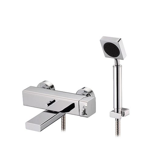 Mark 2 Series - Bath/Shower Mixer W/Hand Shower & Hose & Wall Bracket by JUSTIME