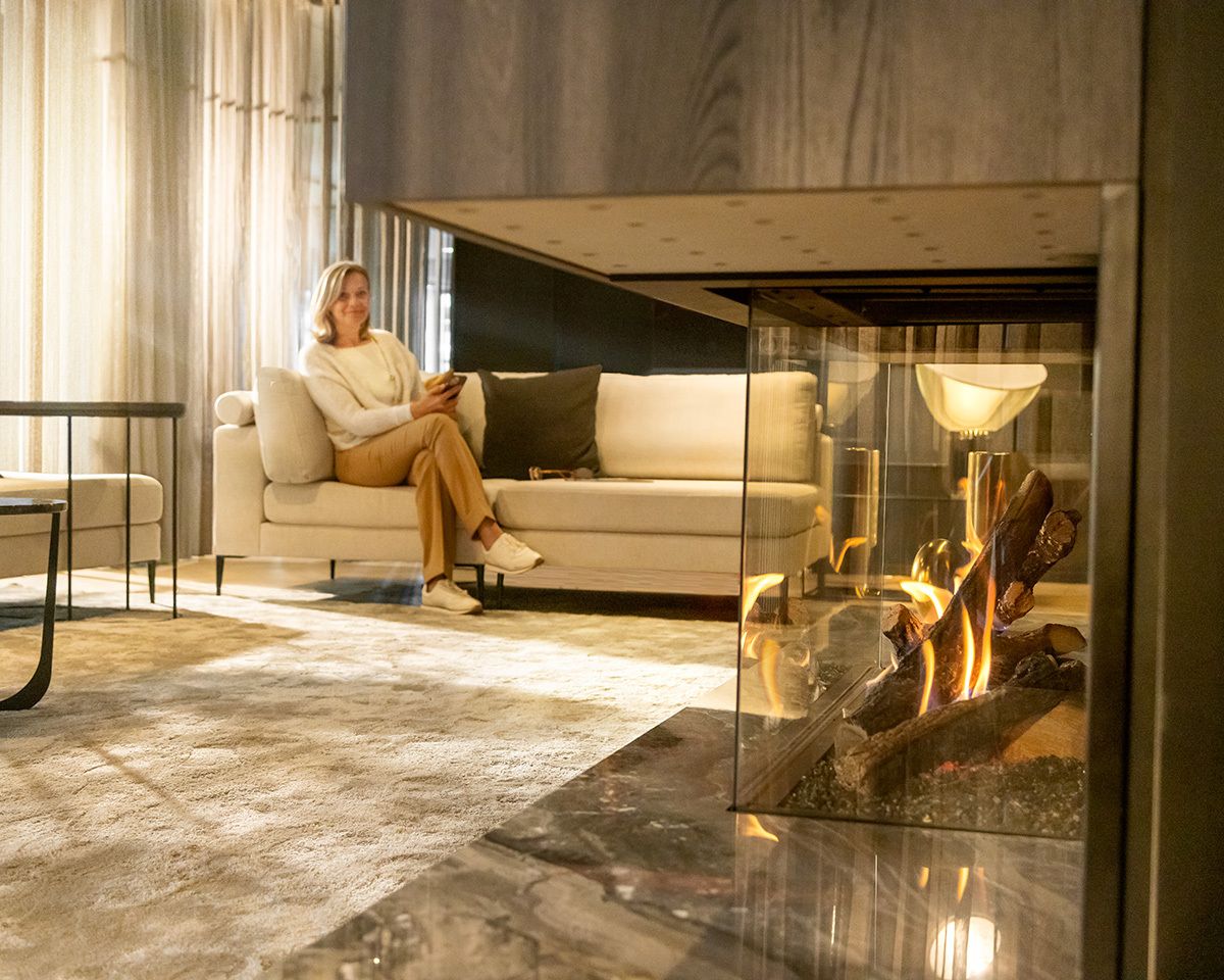 Gas fire - Gi115/55S - 3-sided model by KALFIRE