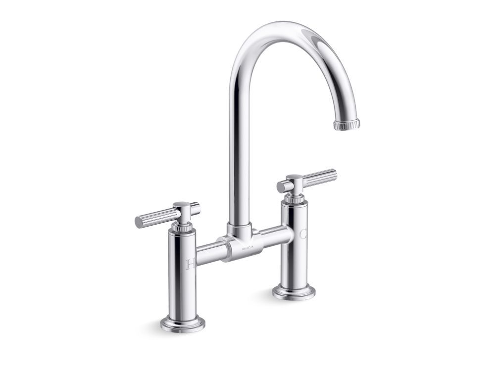 Central Park West Deck-Mount Bridge Faucet, Arch Spout, Lever Handles by Kallista