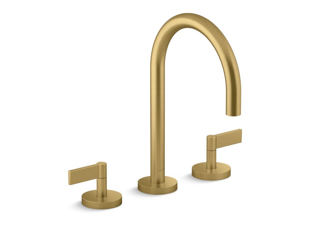 SINK FAUCET, GOOSENECK SPOUT, LEVER HANDLES by Kallista