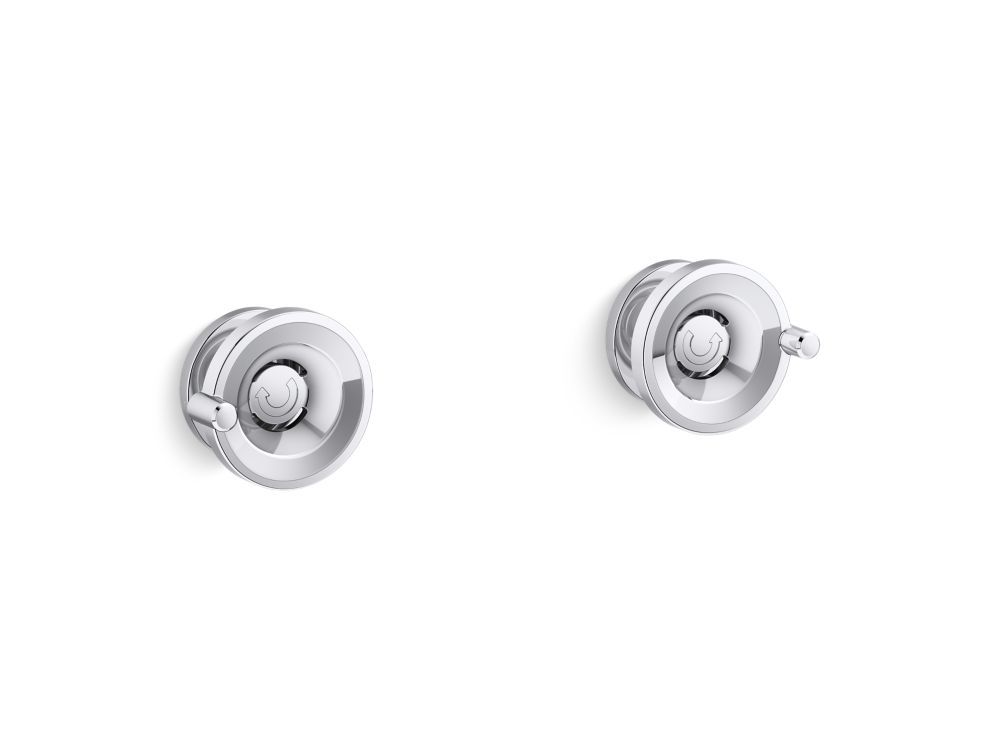 Vice Wall-Mount Bath Faucet Handles, Wheel by Kallista