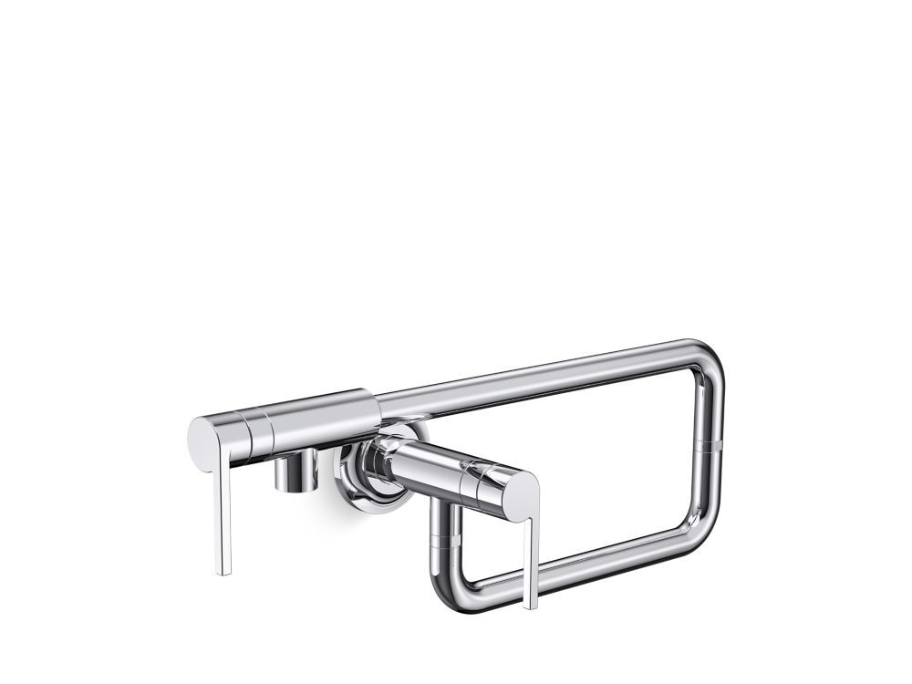 Juxtapose Wall-Mount Pot Filler by Kallista