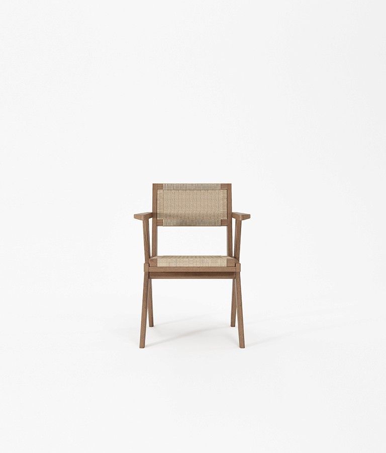 Armchair w Natural Paper Cord by KARPENTER