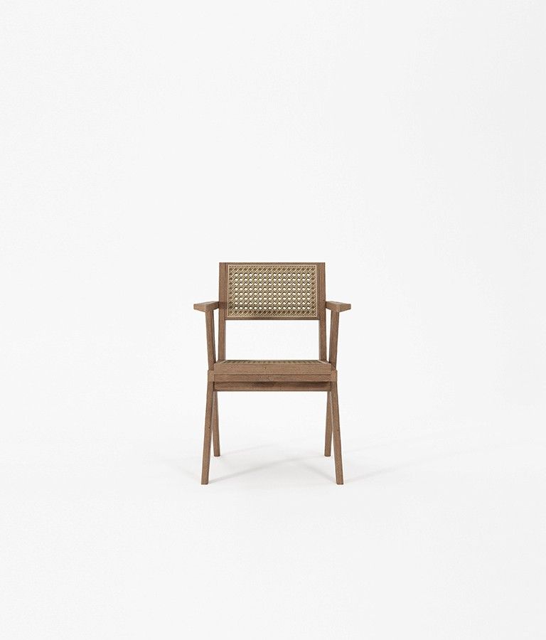 Armchair w Natural Rattan by KARPENTER