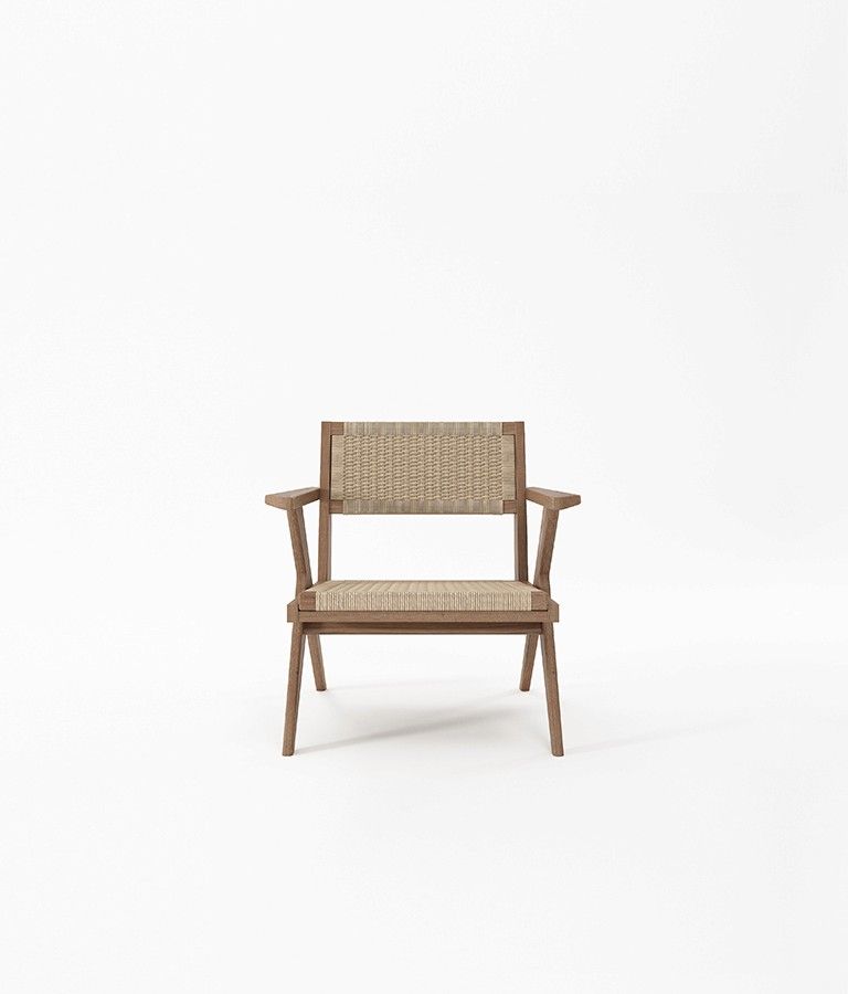 Easy Chair w Natural Paper Cord by KARPENTER