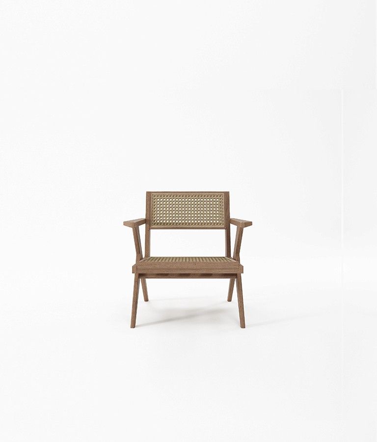 Easy Chair w Natural Rattan by KARPENTER