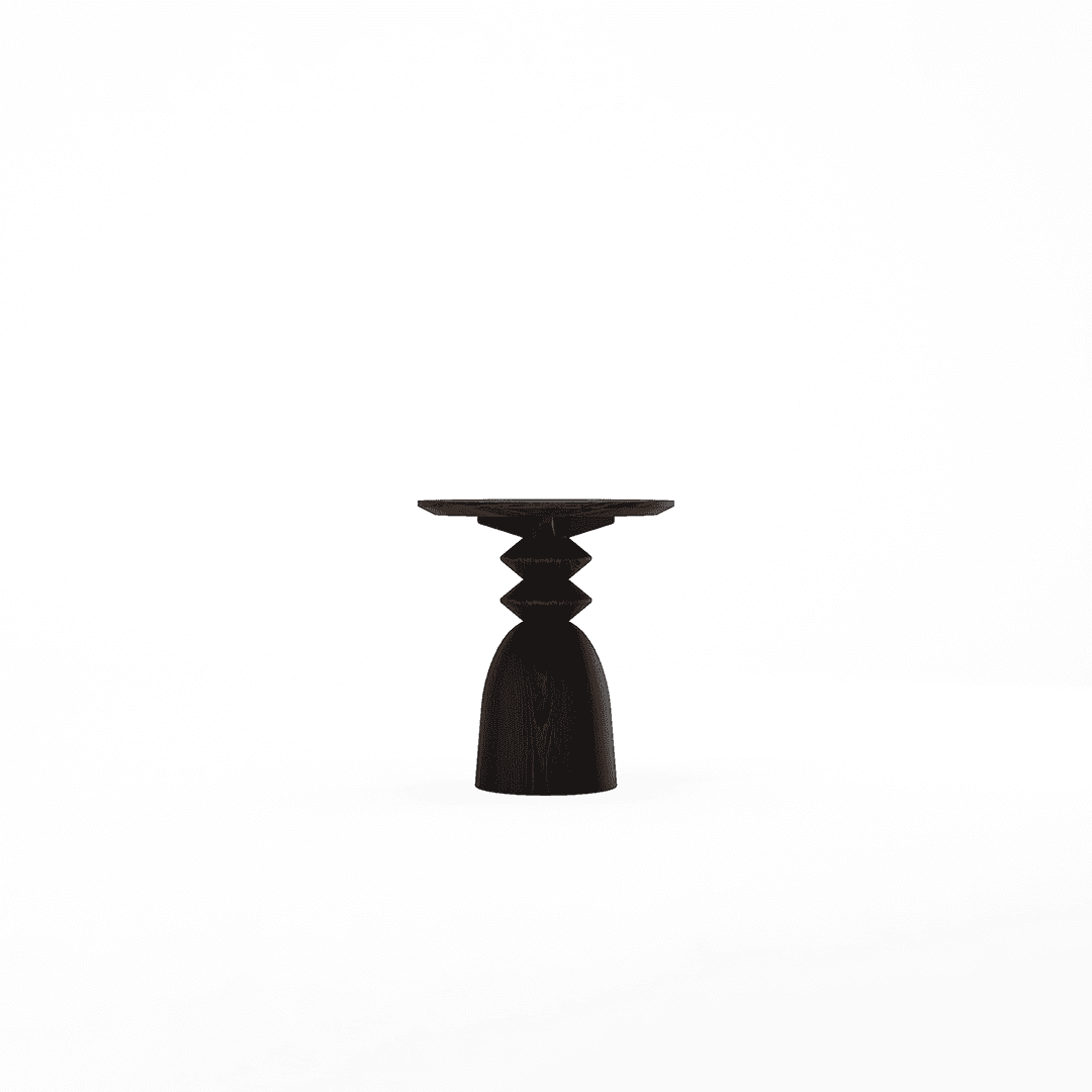 Staccato Round Side Table Kuro Wenge by KARPENTER