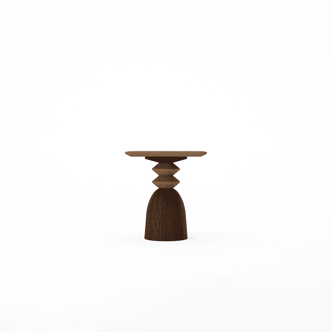 Staccato Square Side Table Amber Cocoa by KARPENTER